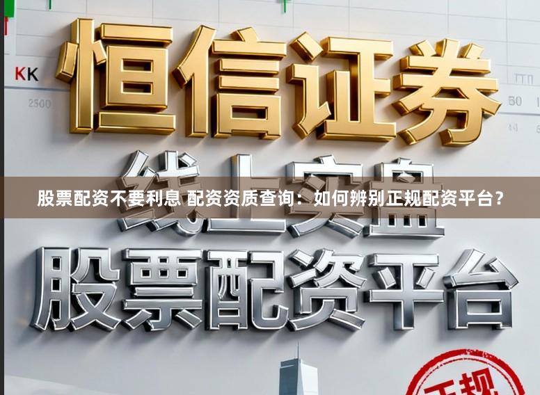 股票配资不要利息 配资资质查询：如何辨别正规配资平台？